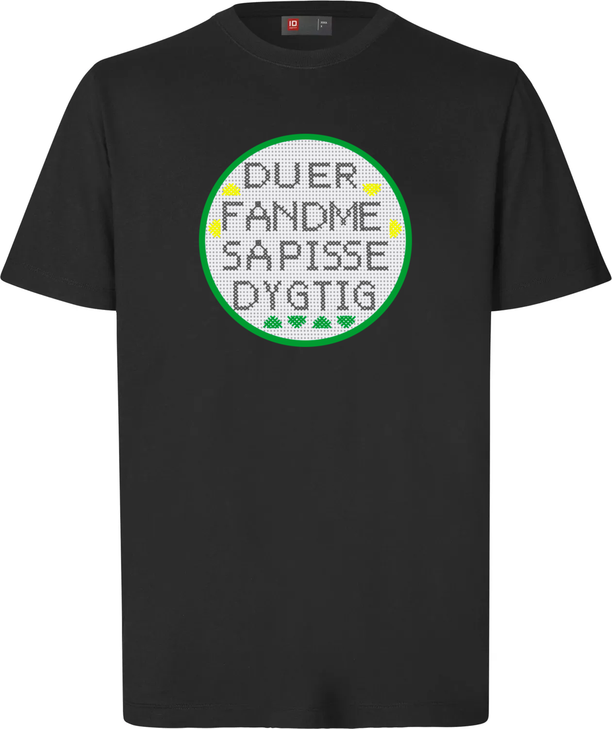 Du er fandeme så pisse dygtig (broderi) t-shirt - sort