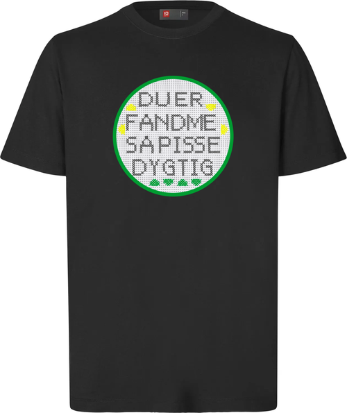 Du er fandeme så pisse dygtig (broderi) t-shirt - sort