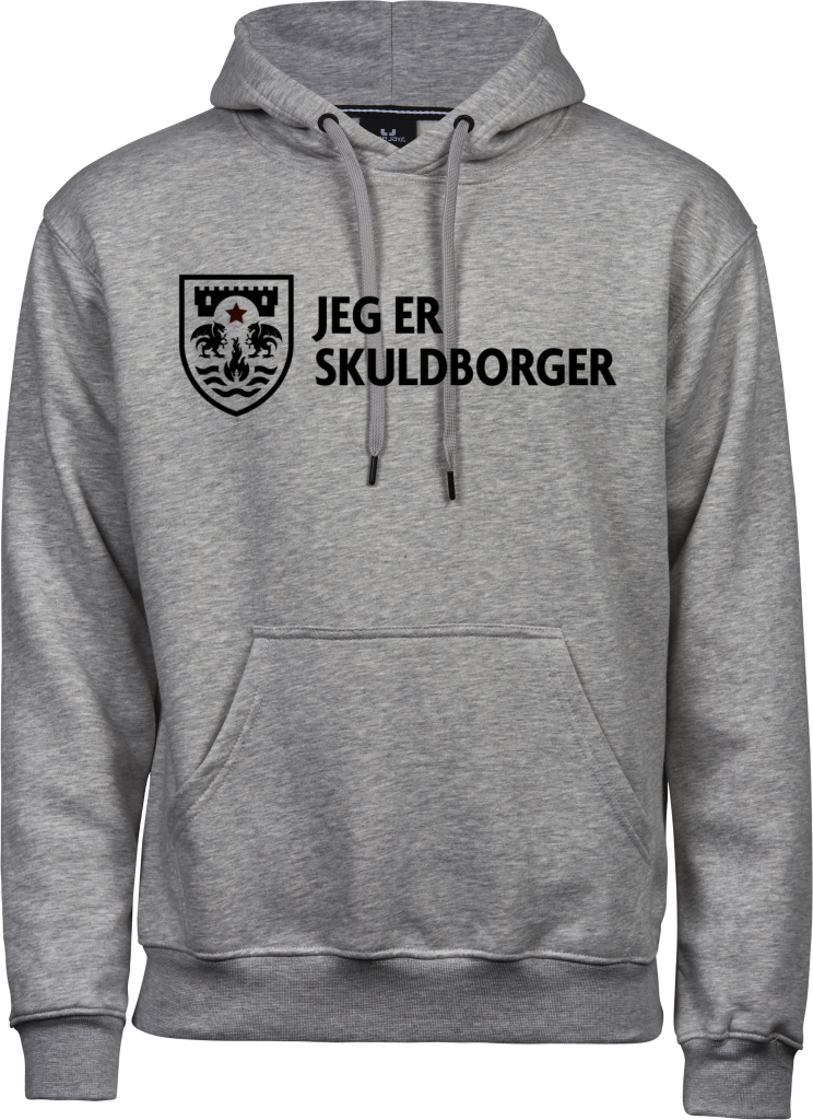 Jeg er skuldborger hoodie - grå