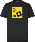 Her vogter jeg t-shirt - sort