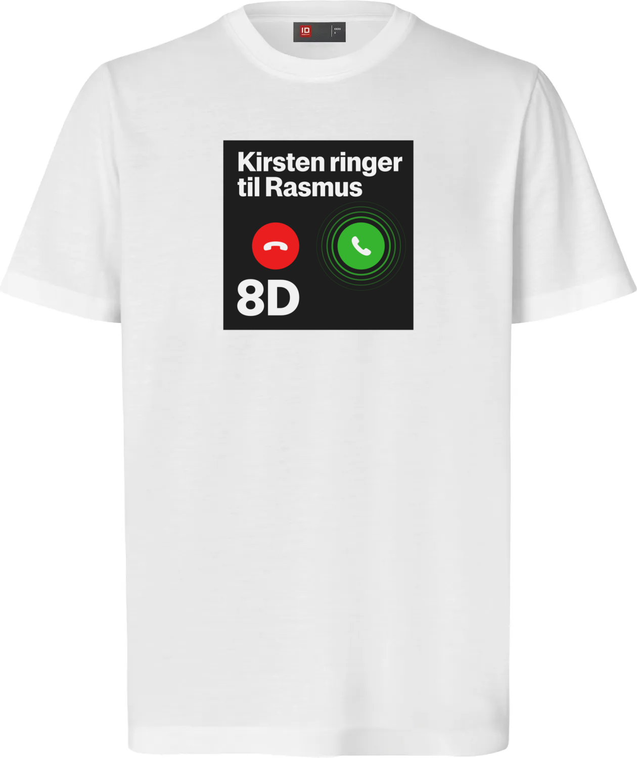 Kirsten ringer til Rasmus t-shirt - hvid