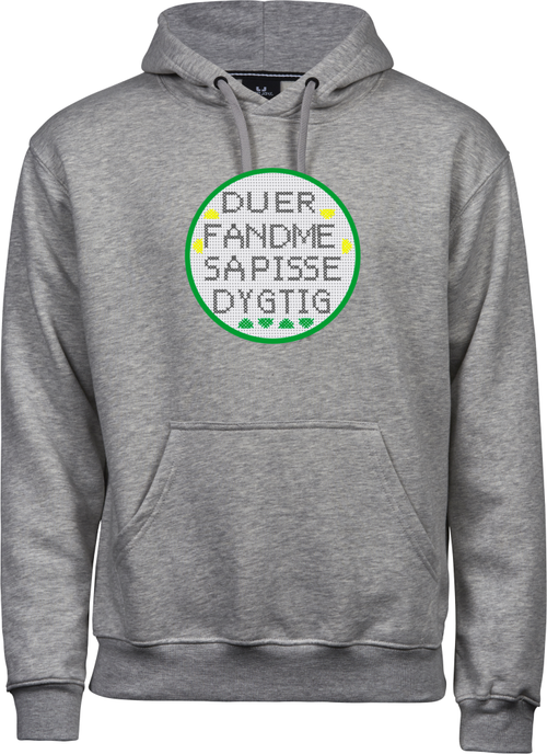 Du er fandeme så pisse dygtig (broderi) hoodie - grå
