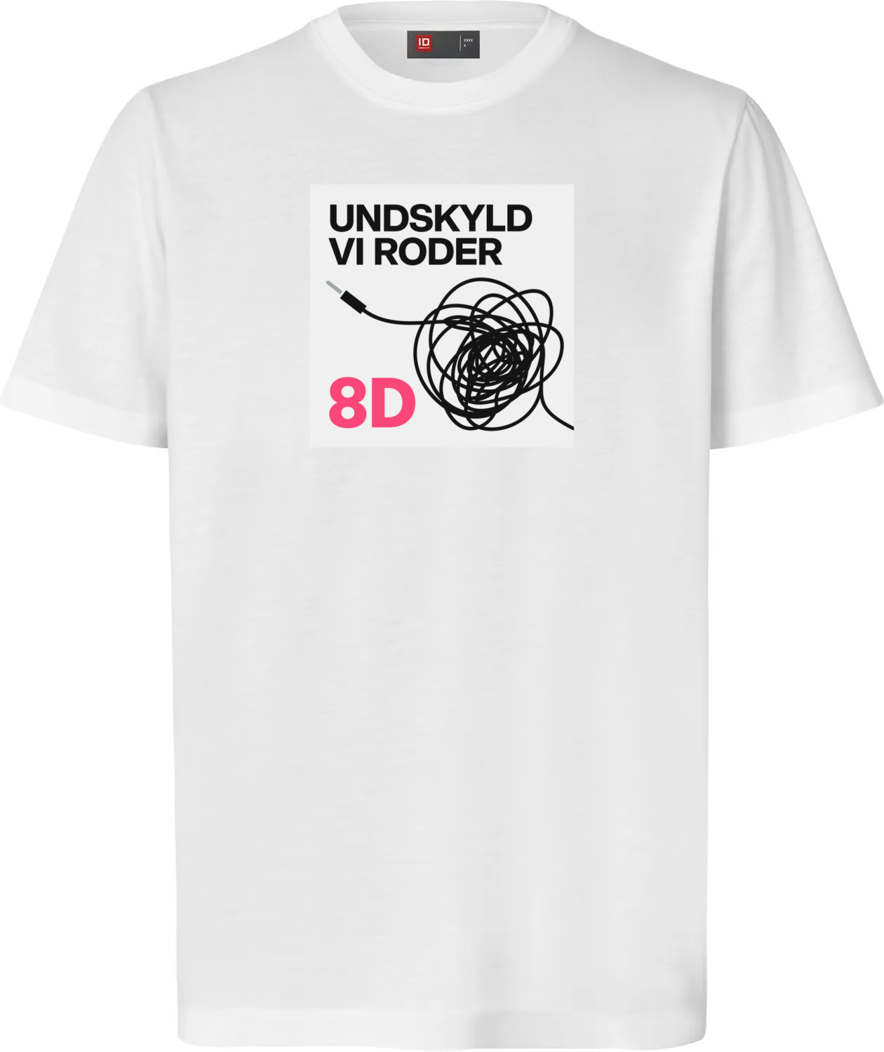 Undskyld vi roder t-shirt - hvid