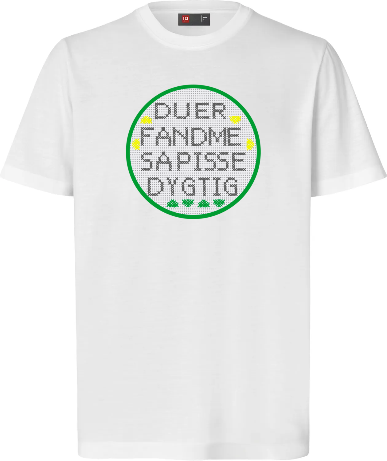 Du er fandeme så pisse dygtig (broderi) t-shirt - hvid
