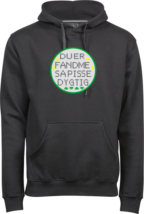Du er fandeme så pisse dygtig (broderi) hoodie - sort