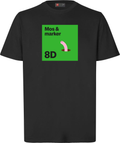 Mos og marker t-shirt - sort