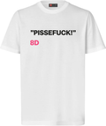 T-shirt - pissefuck - hvid