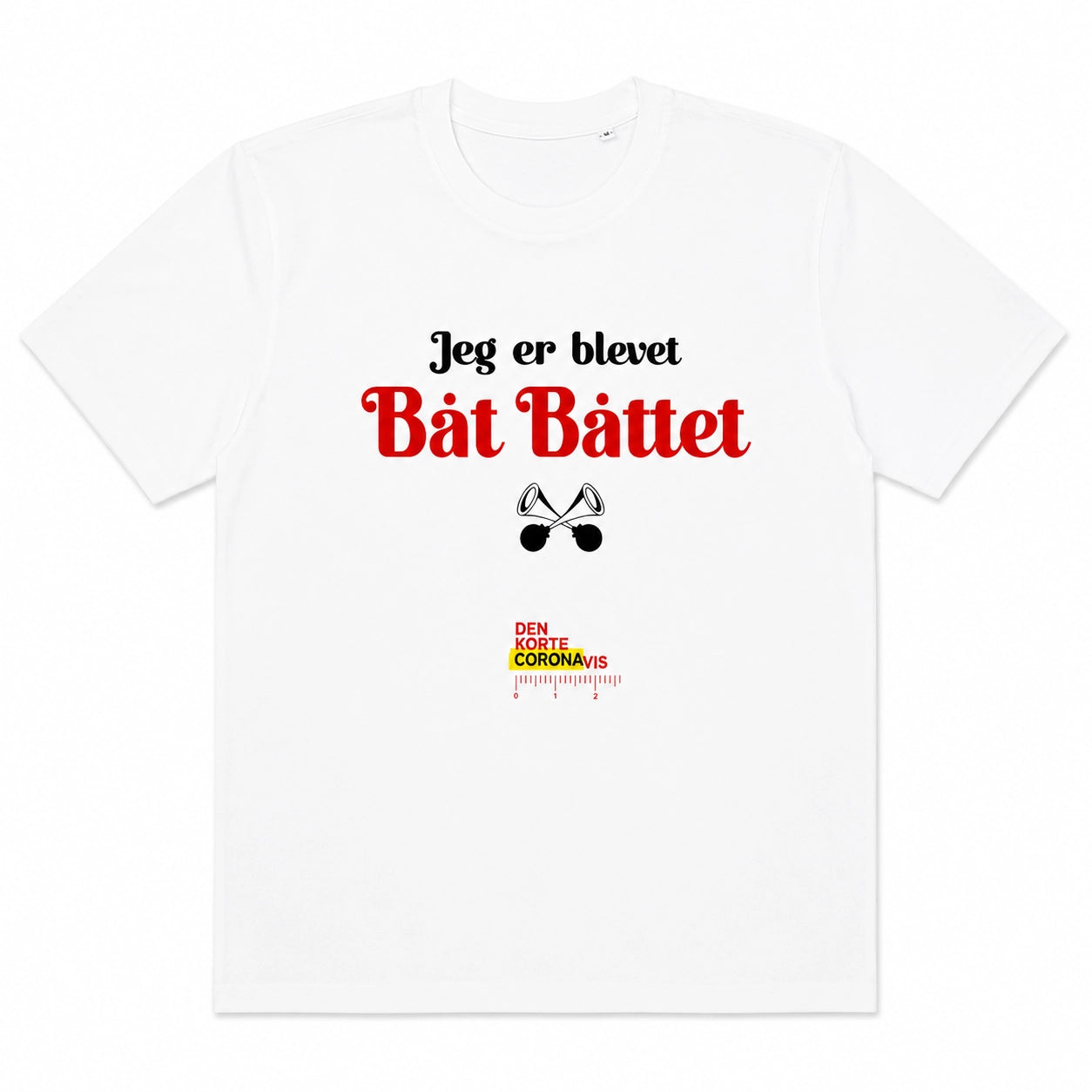 Tshirt hvid- "Jeg er blevet båt båttet"