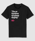 Tshirt sort - "Du er Fandme så pisse dygtig"